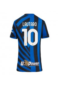 Inter Milan Lautaro Martinez #10 Fotballdrakt Hjemme Klær Dame 2024-25 Korte ermer